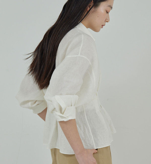  「リネンウエストシェイプシャツ」|シャツ・ブラウス|