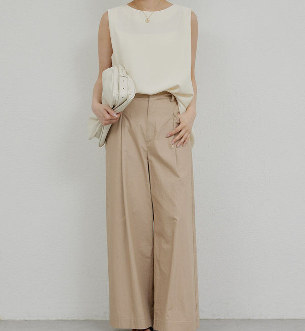  「【サイズ展開あり】ショルダータックノースリ」|シャツ・ブラウス|