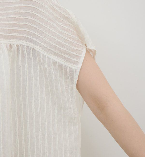  「【HERITANOVUM】スリーブレスバンドシャツ」|シャツ・ブラウス|