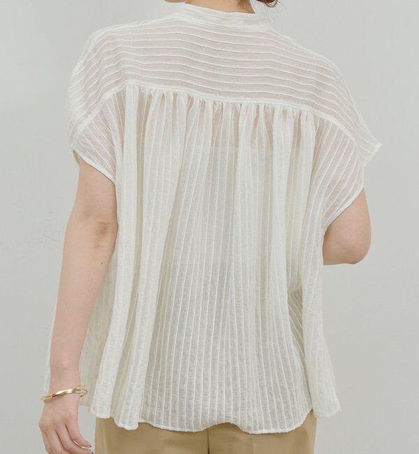  「【HERITANOVUM】スリーブレスバンドシャツ」|シャツ・ブラウス|