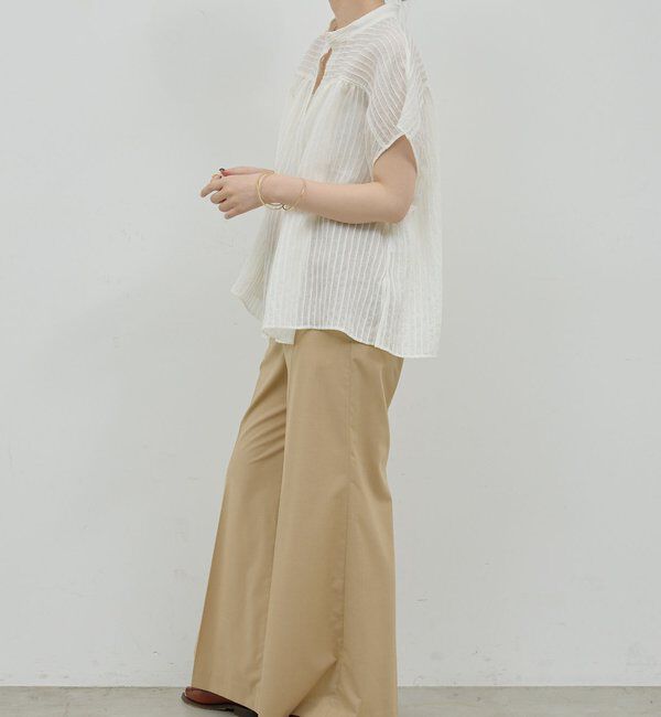  「【HERITANOVUM】スリーブレスバンドシャツ」|シャツ・ブラウス|