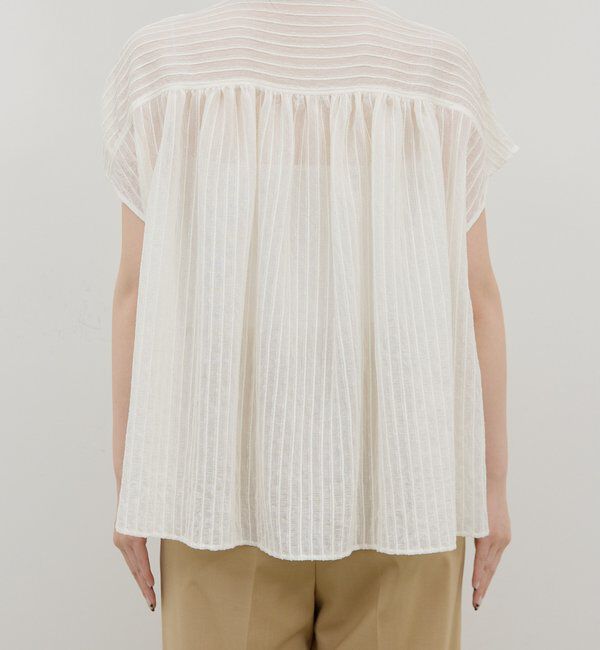  「【HERITANOVUM】スリーブレスバンドシャツ」|シャツ・ブラウス|