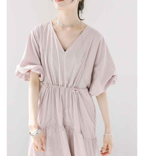  「【3サイズ展開】ドロストギャザーワンピース」|ワンピース|