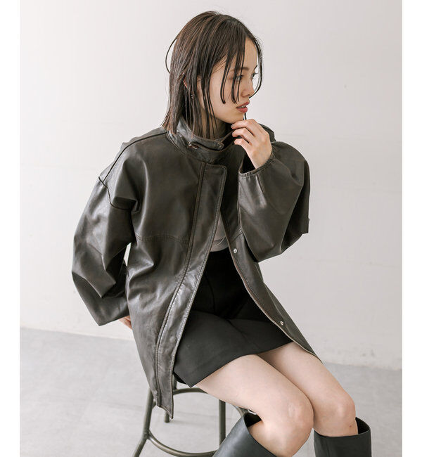  「【3色展開】フェイクレザージャケット」|その他|