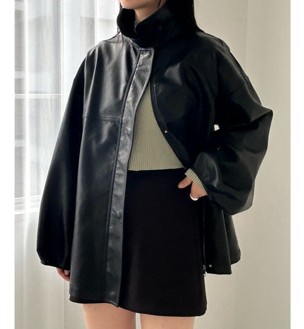  「【3色展開】フェイクレザージャケット」|その他|