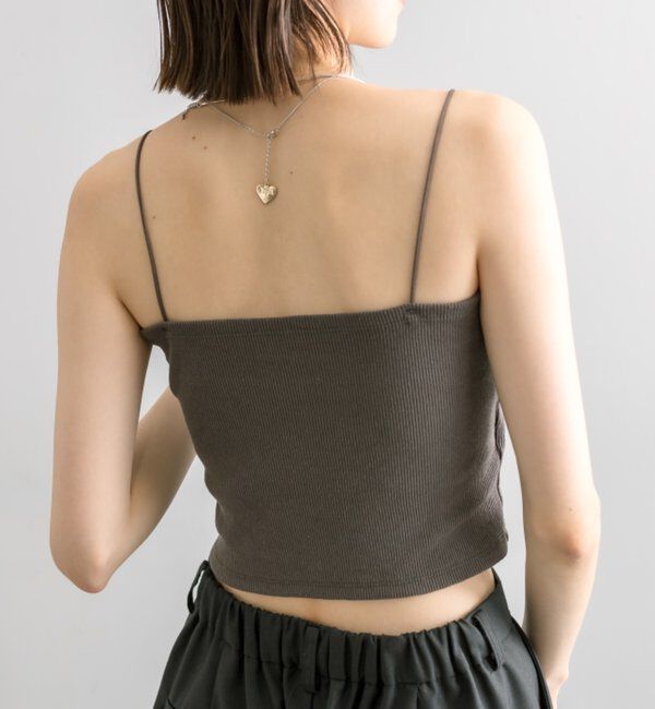  「【万能インナー/嬉しい6色展開】パット付きショートキャミソール2」|キャミソール|