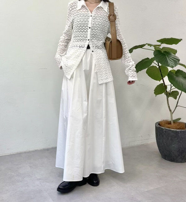  「襟付きレースカーディガン」|Tシャツ・カットソー|