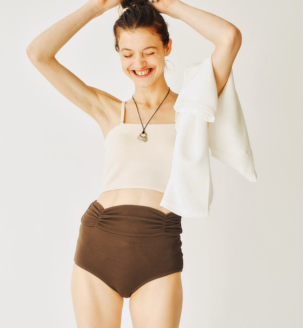  「結び目シアーT 3SETスイムウェア」|ビキニ|アイボリー