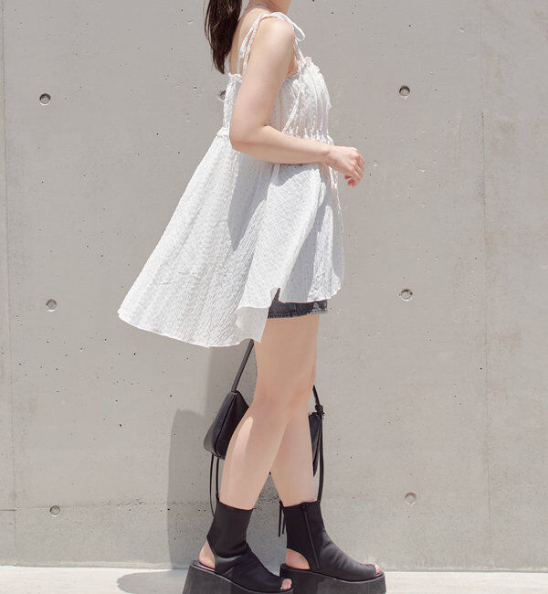  「【WEB限定/REVIVAL】肩リボンキャミチュニック水着３点セット」|ビキニ|