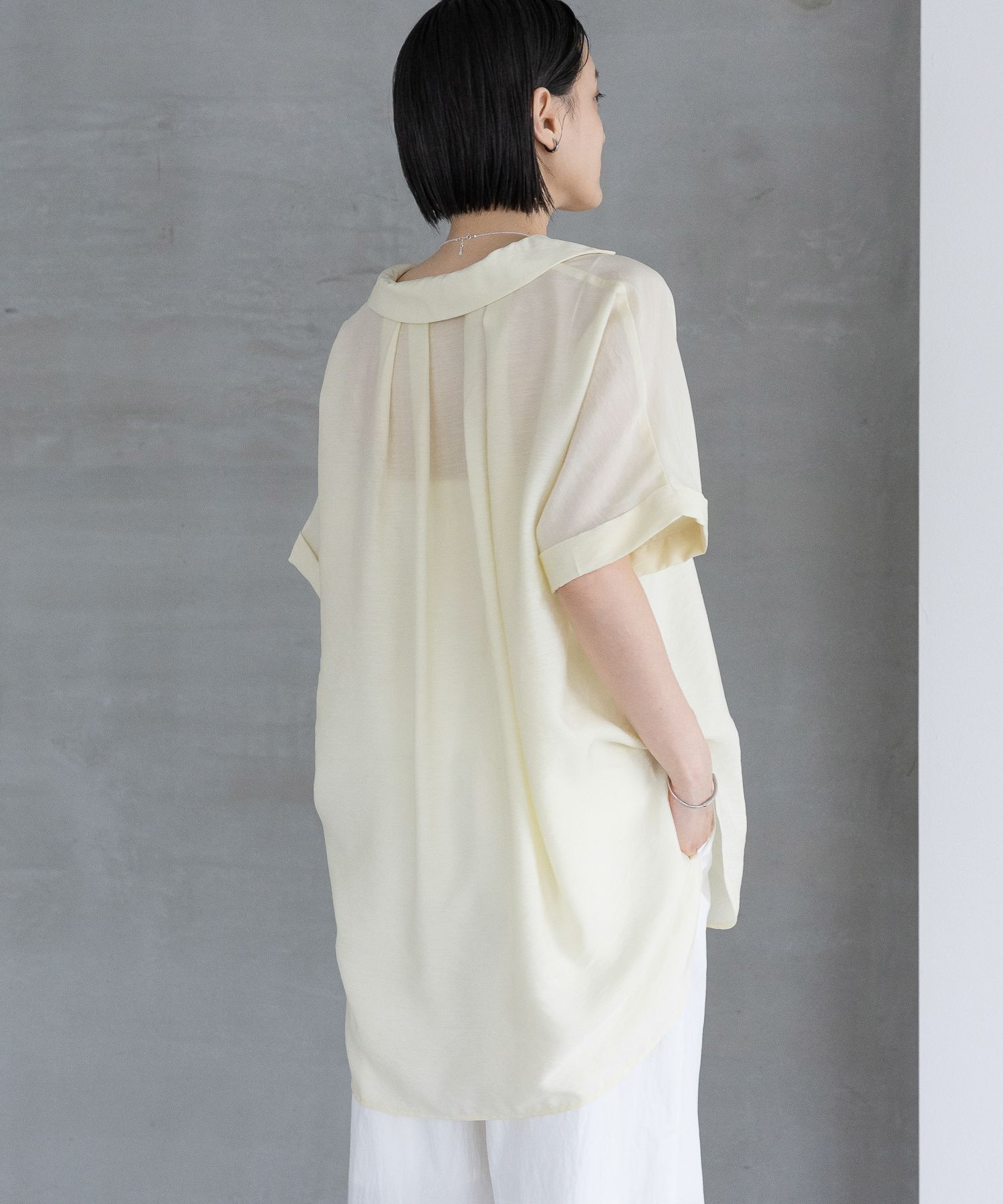 A part by 「【洗える】シアーカイキンBIGシャツ」|シャツ・ブラウス|