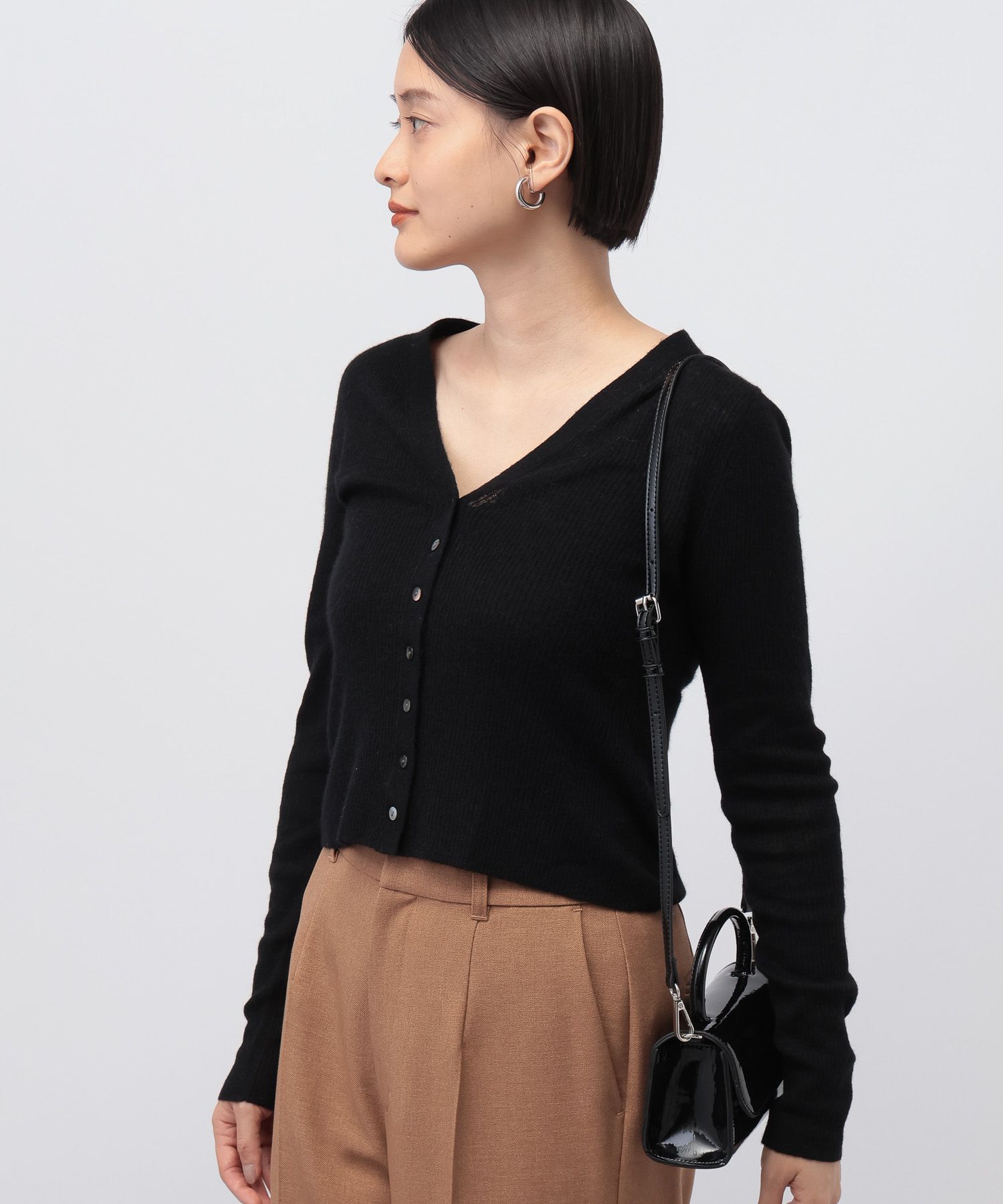 A part by 「14GシアーウールVネックカーディガン」|ニット・セーター|