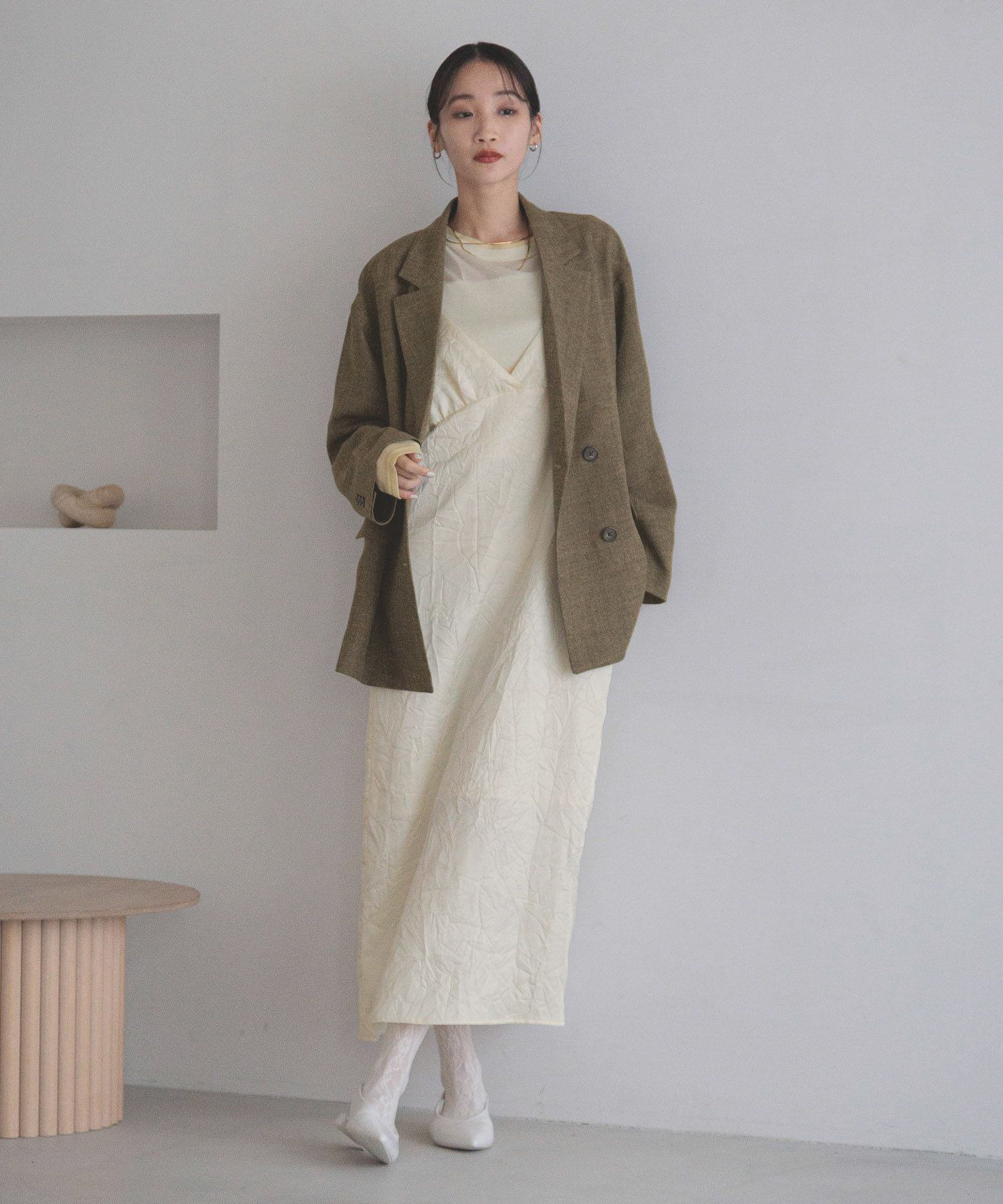 LOWRYS FARM「メランジツイルジャケット」|テーラードジャケット|BRN5