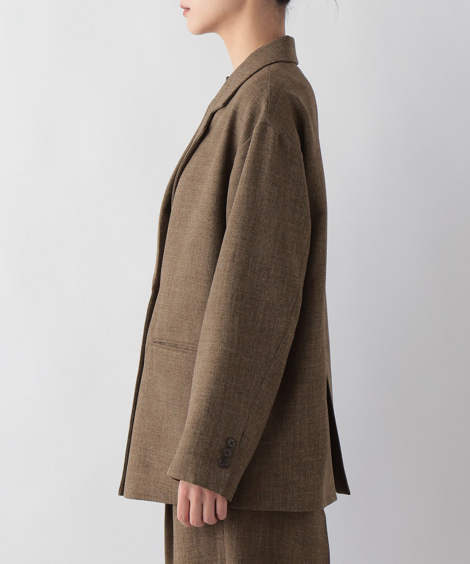 LOWRYS FARM「メランジツイルジャケット」|テーラードジャケット|