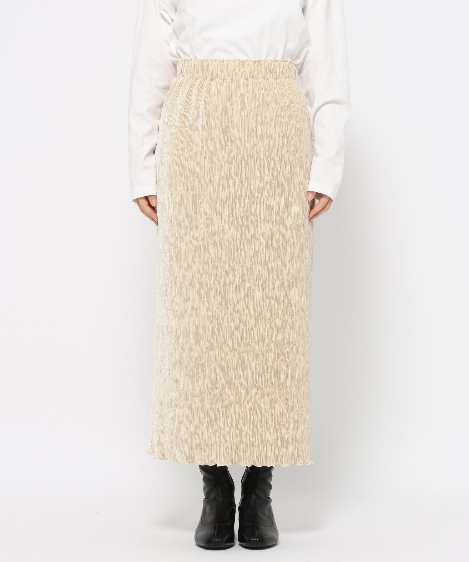 LOWRYS FARM「シャイニーベロアタイトスカート」|スカート|