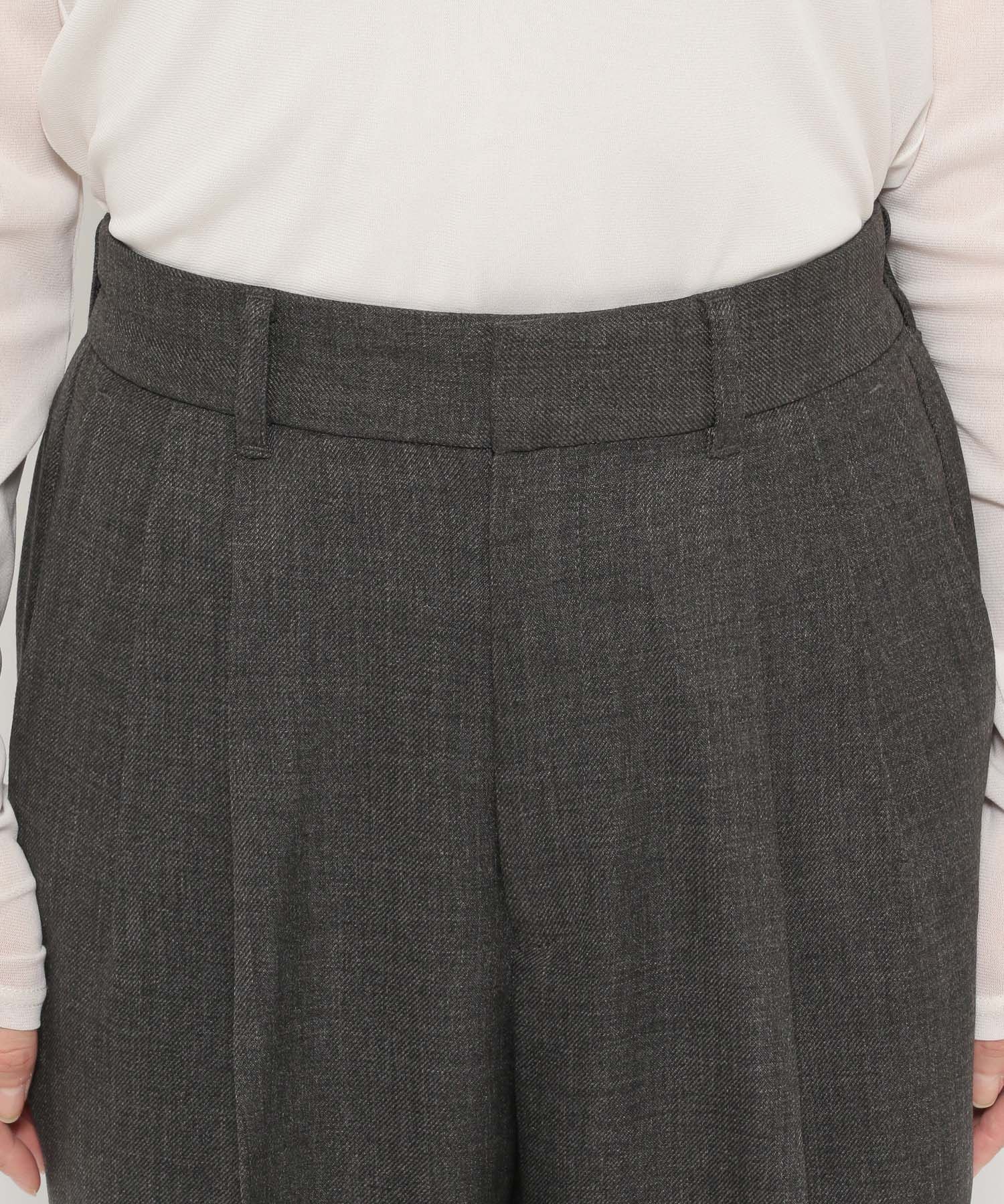 LOWRYS FARM「メランジツイルワイドパンツ」|チノ|