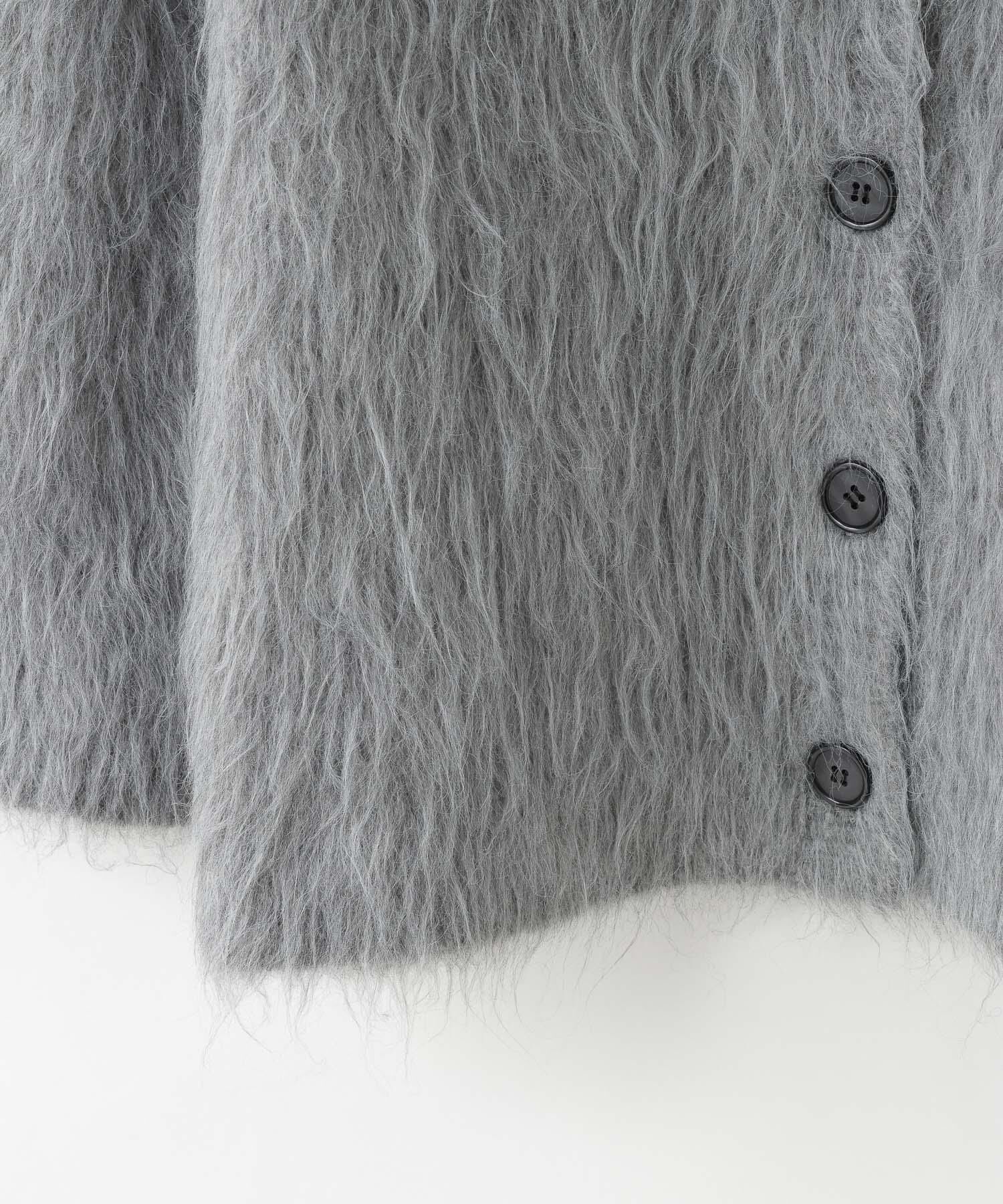 LOWRYS FARM「シャギーロングVカーディガン」|ニット・セーター|