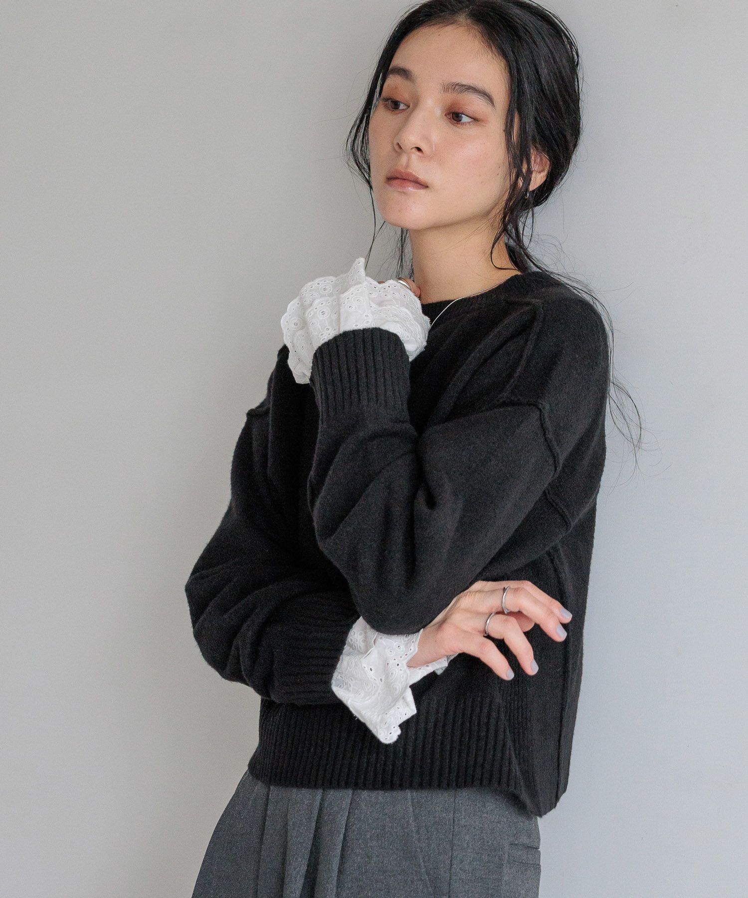 LOWRYS FARM「キリカエショートプルオーバー」|ニット・セーター|