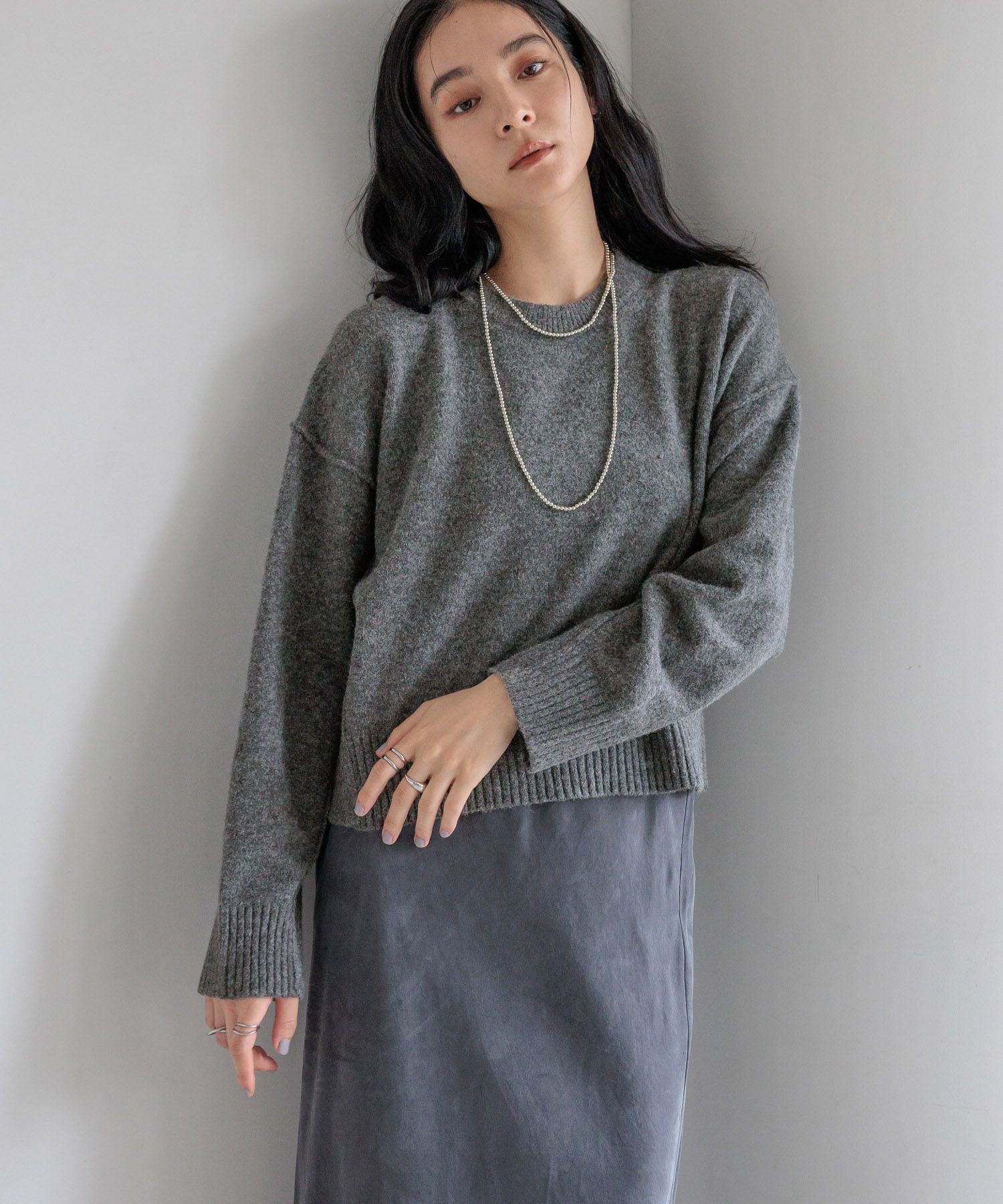 LOWRYS FARM「キリカエショートプルオーバー」|ニット・セーター|