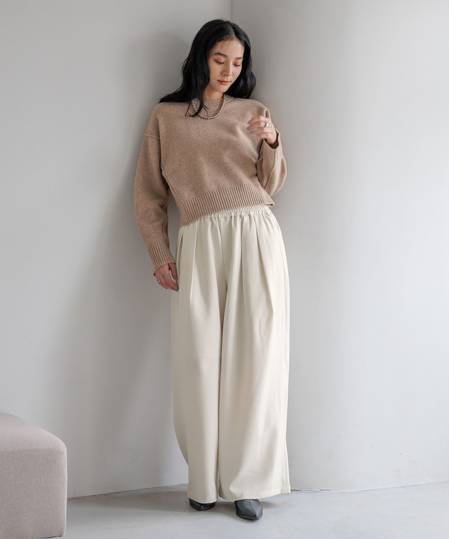 LOWRYS FARM「キリカエショートプルオーバー」|ニット・セーター|