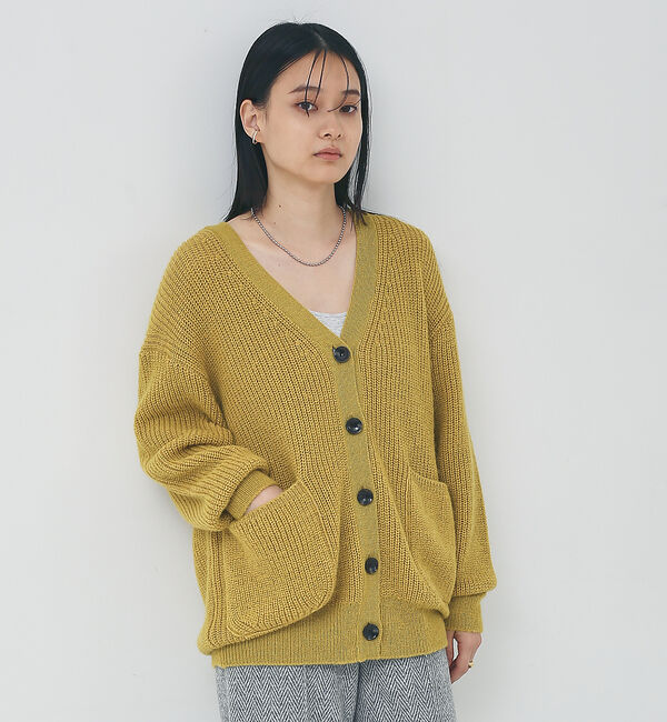 collex「アルパカカーディガン」|カーディガン|イエロー