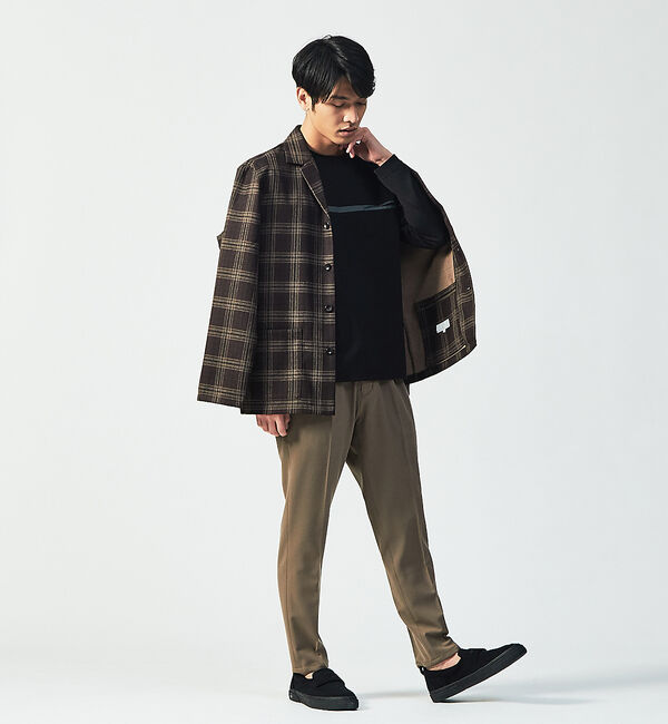ABAHOUSE「バックナッピング/リバーチェック カバーオール シャツ」|その他|