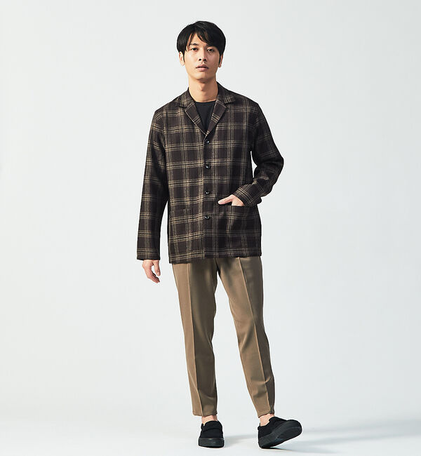 ABAHOUSE「バックナッピング/リバーチェック カバーオール シャツ」|その他|