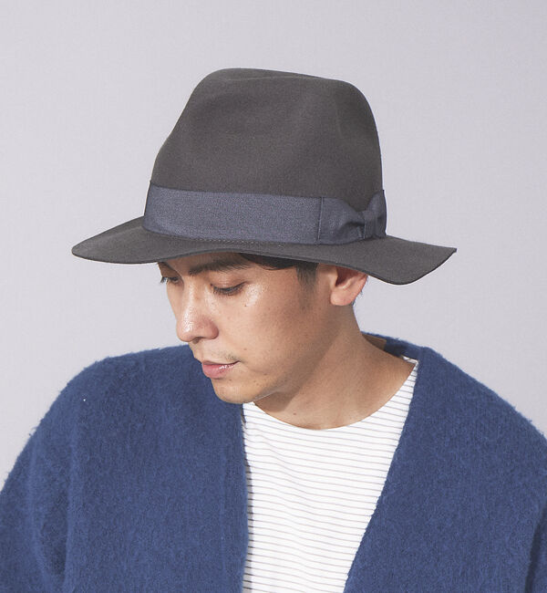 ABAHOUSE「【RUBEN/ルーベン】OPEN CROWN FELT HAT/フェルトハット」|その他|グレー
