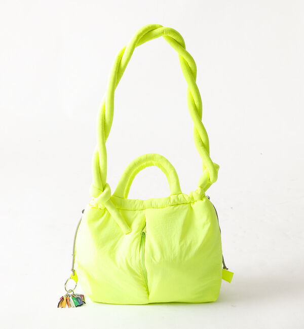 ABAHOUSE「【cheek/チーク】puf kinchaku C25003　巾着２wayトート」|トートバッグ|ライム