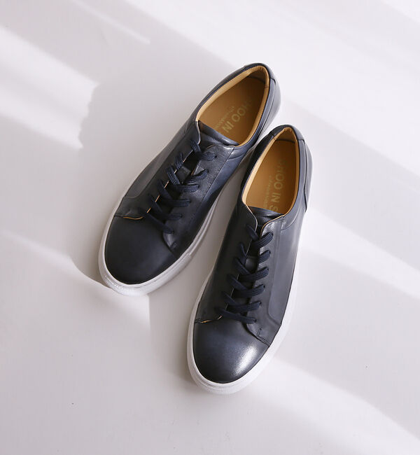 alfredoBANNISTER「【SHOO IN SHOE】究極のベーシック オールレザースニーカー」|スニーカー|ネイビー