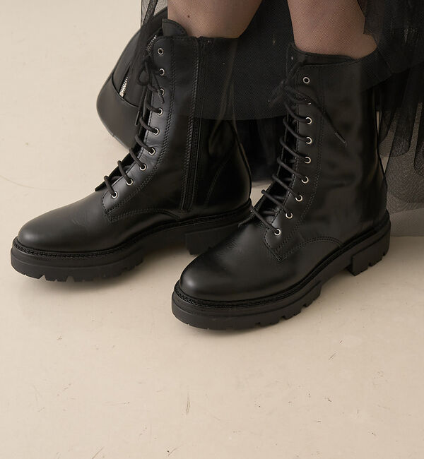 Rouge vif「【ENESS/エネス】9ホールレースアップブーツ」|ショートブーツ|