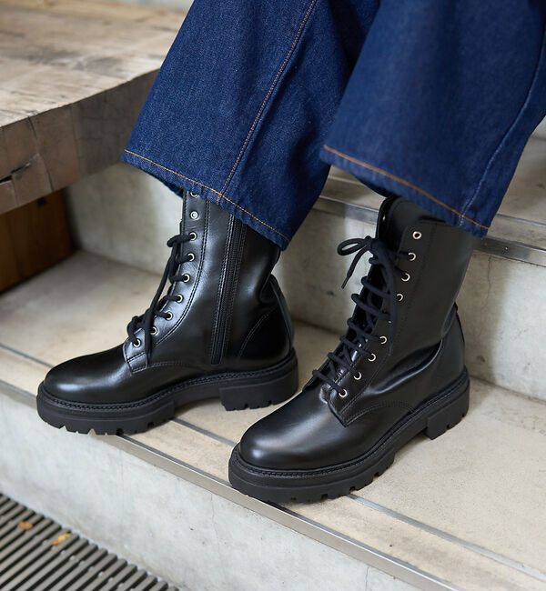 Rouge vif「【ENESS/エネス】9ホールレースアップブーツ」|ショートブーツ|