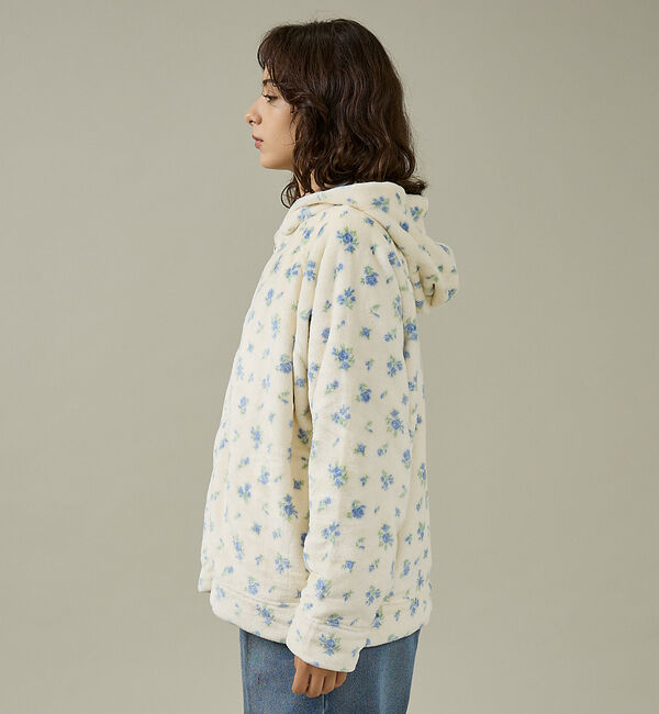 Rouge vif「【JEMORGAN / ジェーイーモーガン】フリース花柄フルジップパーカー/JF」|パーカー|