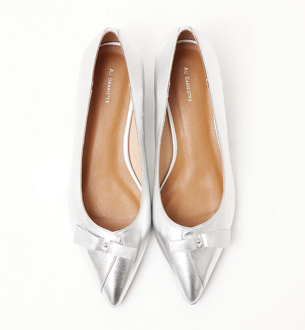 AU BANNISTER「リボンモチーフローヒールパンプス」|パンプス|