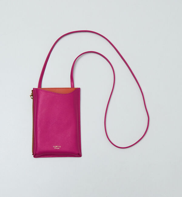 LOWELL things「【LEE掲載】Reles/レザーマルチスマホミニショルダー」|モバイルケース|ピンク