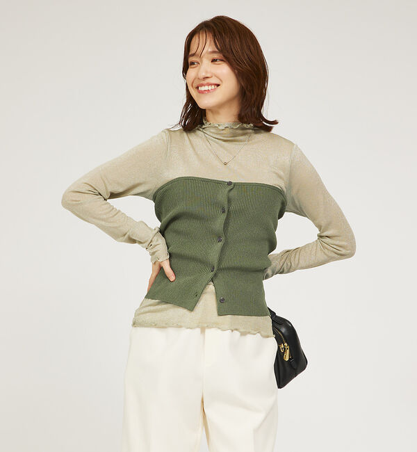 abahouse mavie「【２点セット】ビスチェ付きシアーニット」|ニット・セーター|