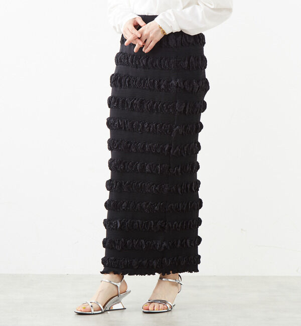 SOFFITTO「クロワッサンプリーツタイトスカート」|スカート|ブラック