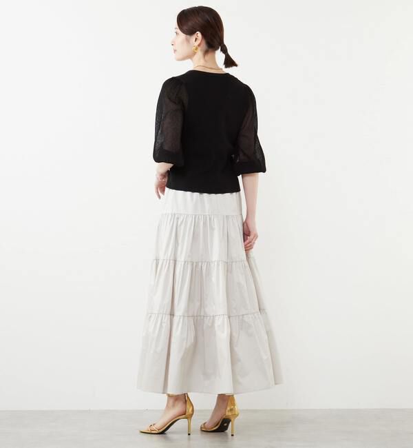 SOFFITTO「異素材ドッキングカーディガン」|カーディガン|