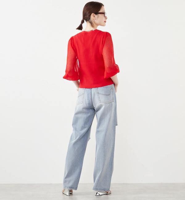 SOFFITTO「異素材ドッキングカーディガン」|カーディガン|