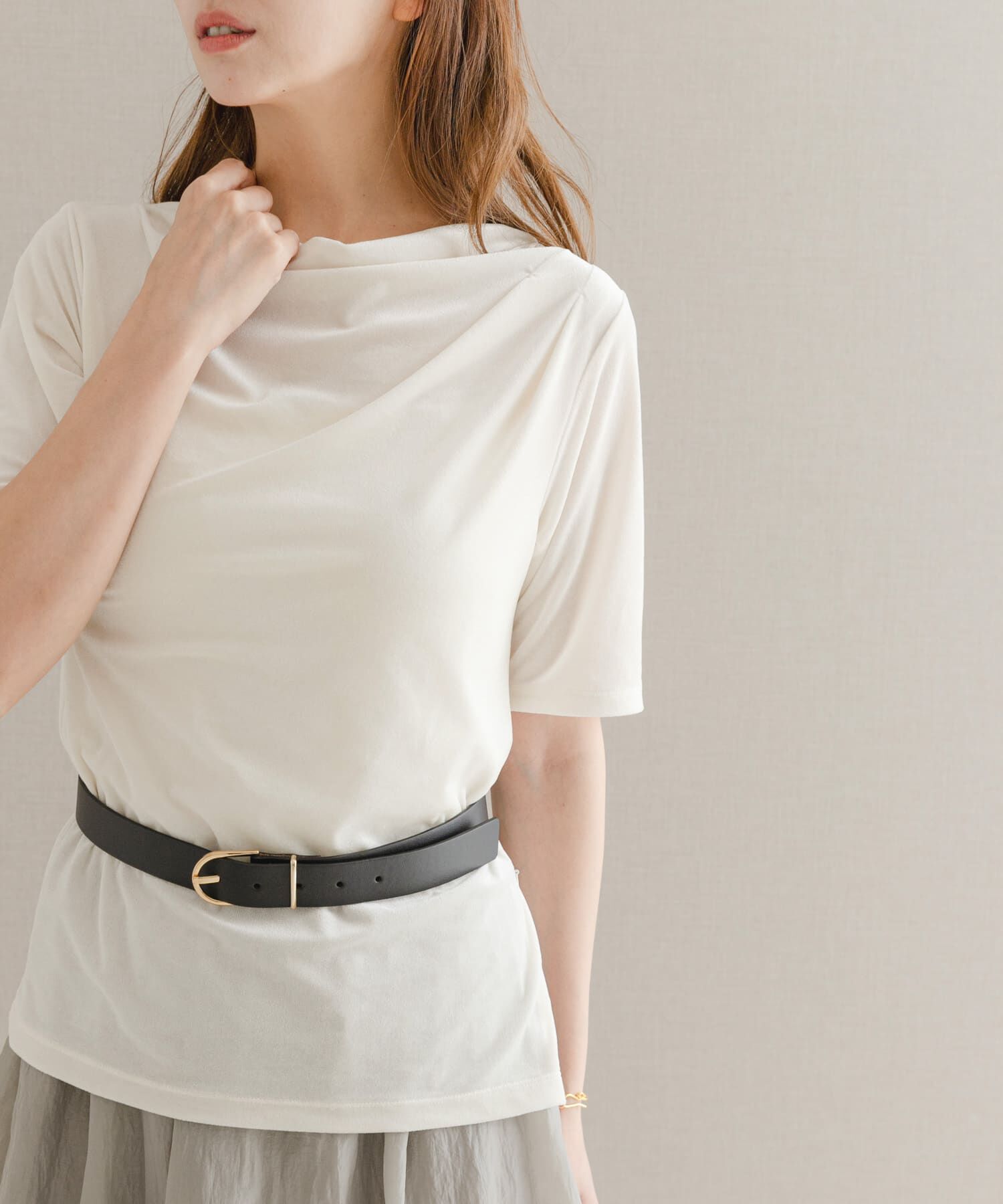 URBAN RESEARCH ROSSO「シアーストレッチベロアカットソー」|Tシャツ・カットソー|