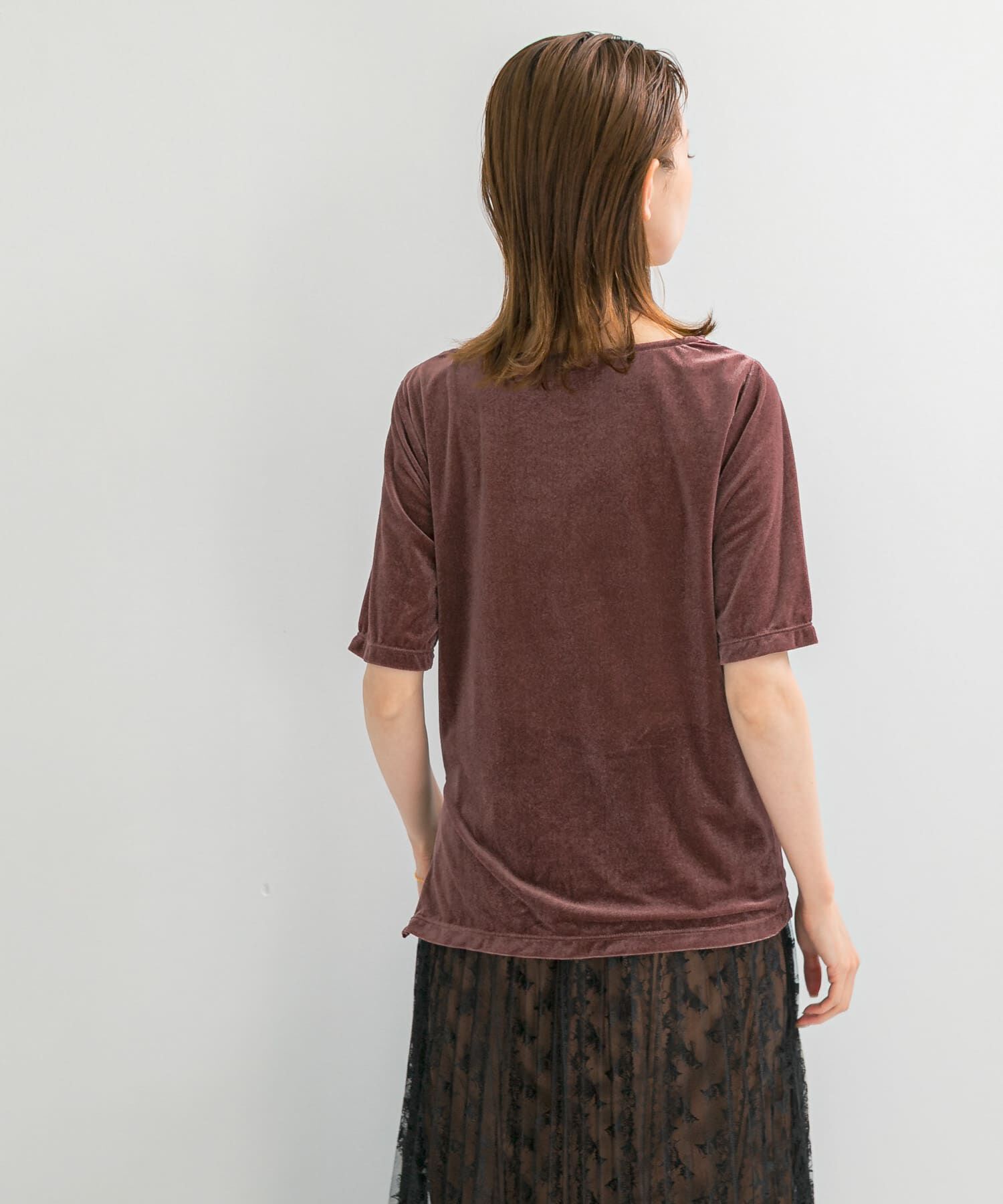 URBAN RESEARCH ROSSO「シアーストレッチベロアカットソー」|Tシャツ・カットソー|