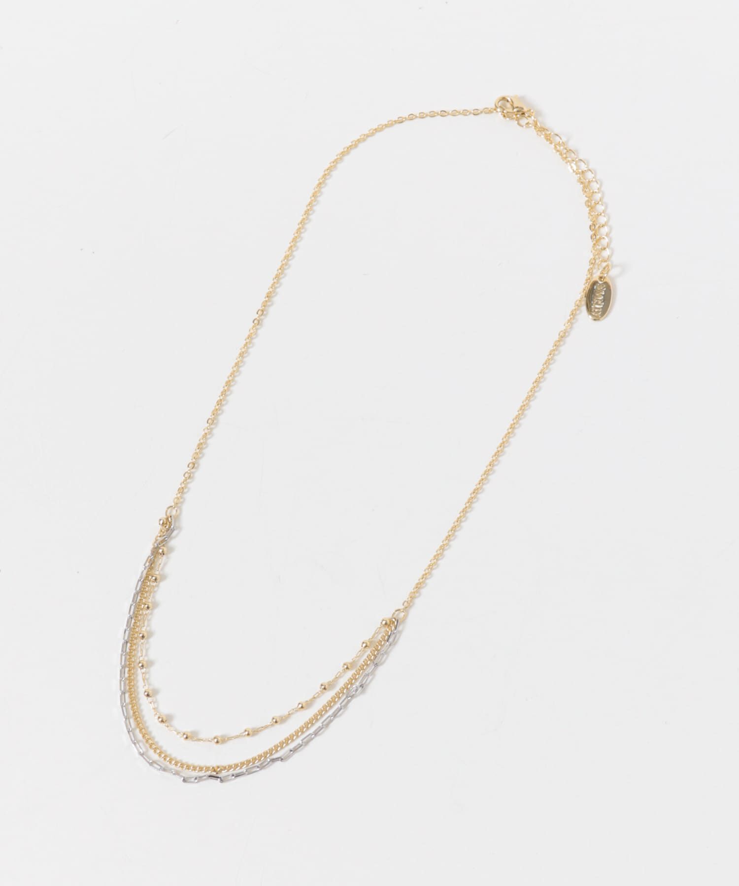SMELLY「コンビメッキトリプルチェーンネックレス」|ネックレス|