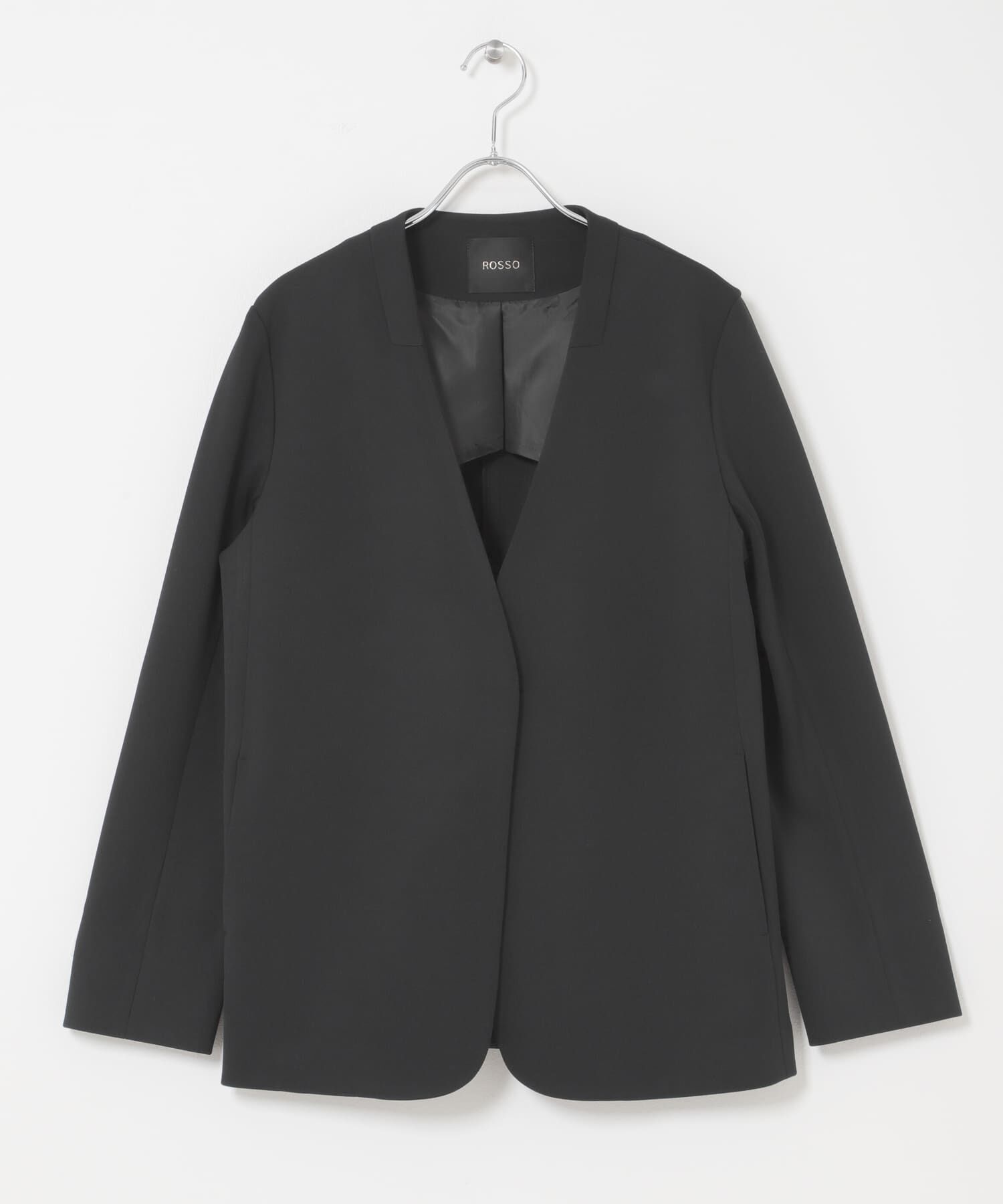 URBAN RESEARCH ROSSO「ストレッチツイルノーカラージャケット」|ノーカラージャケット|