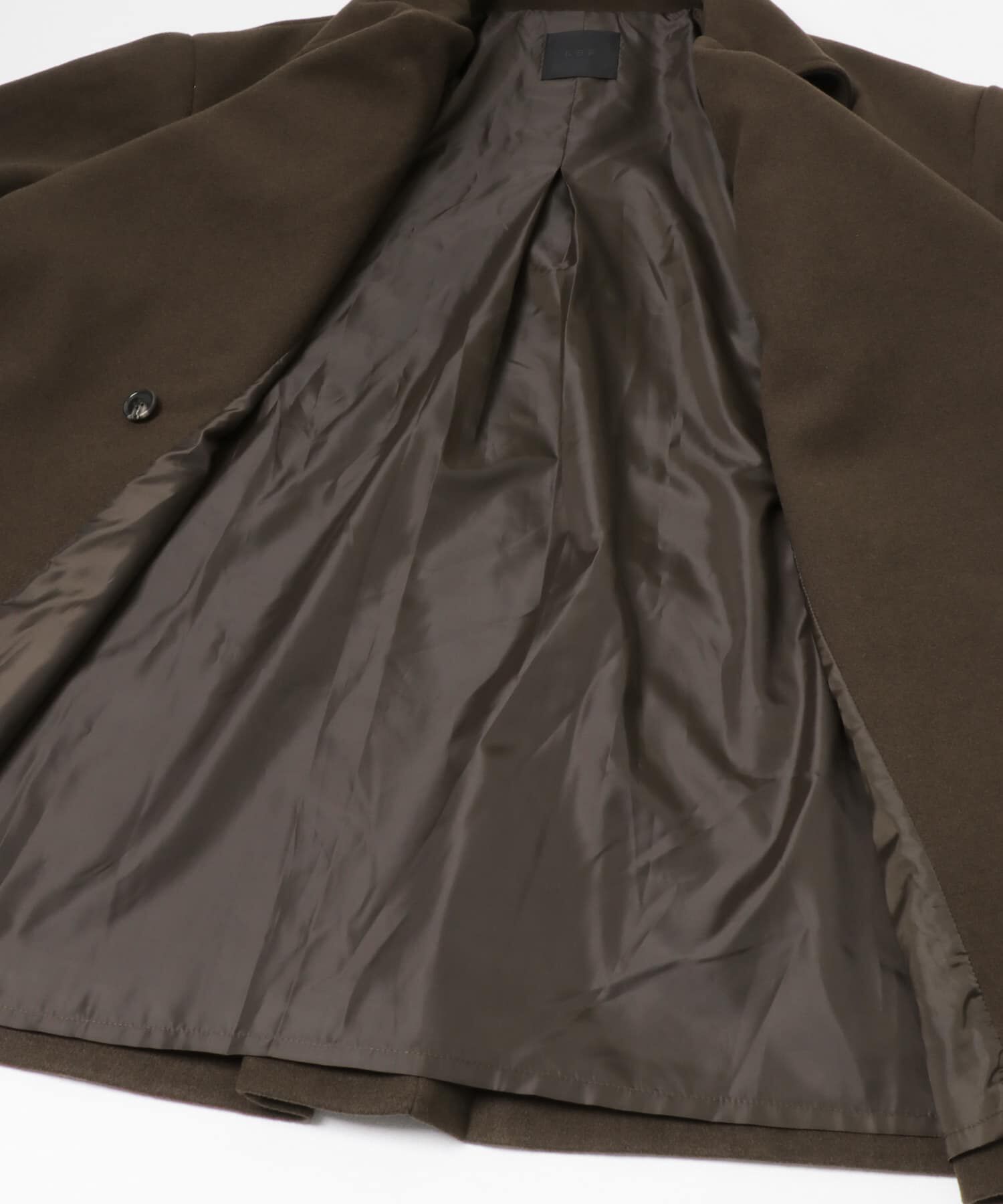  「BIGカラーミドルコート」|ノーカラーコート|