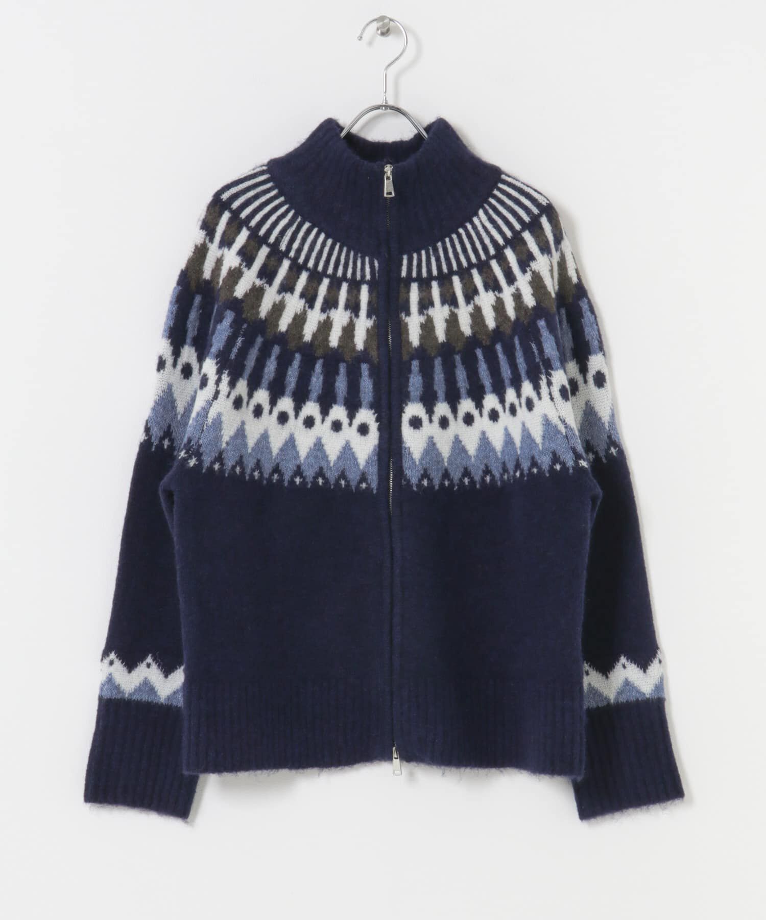 SENSE OF PLACE by URBAN RESEARCH「『洗濯可』ノルディックジップセーター」|ニット・セーター|