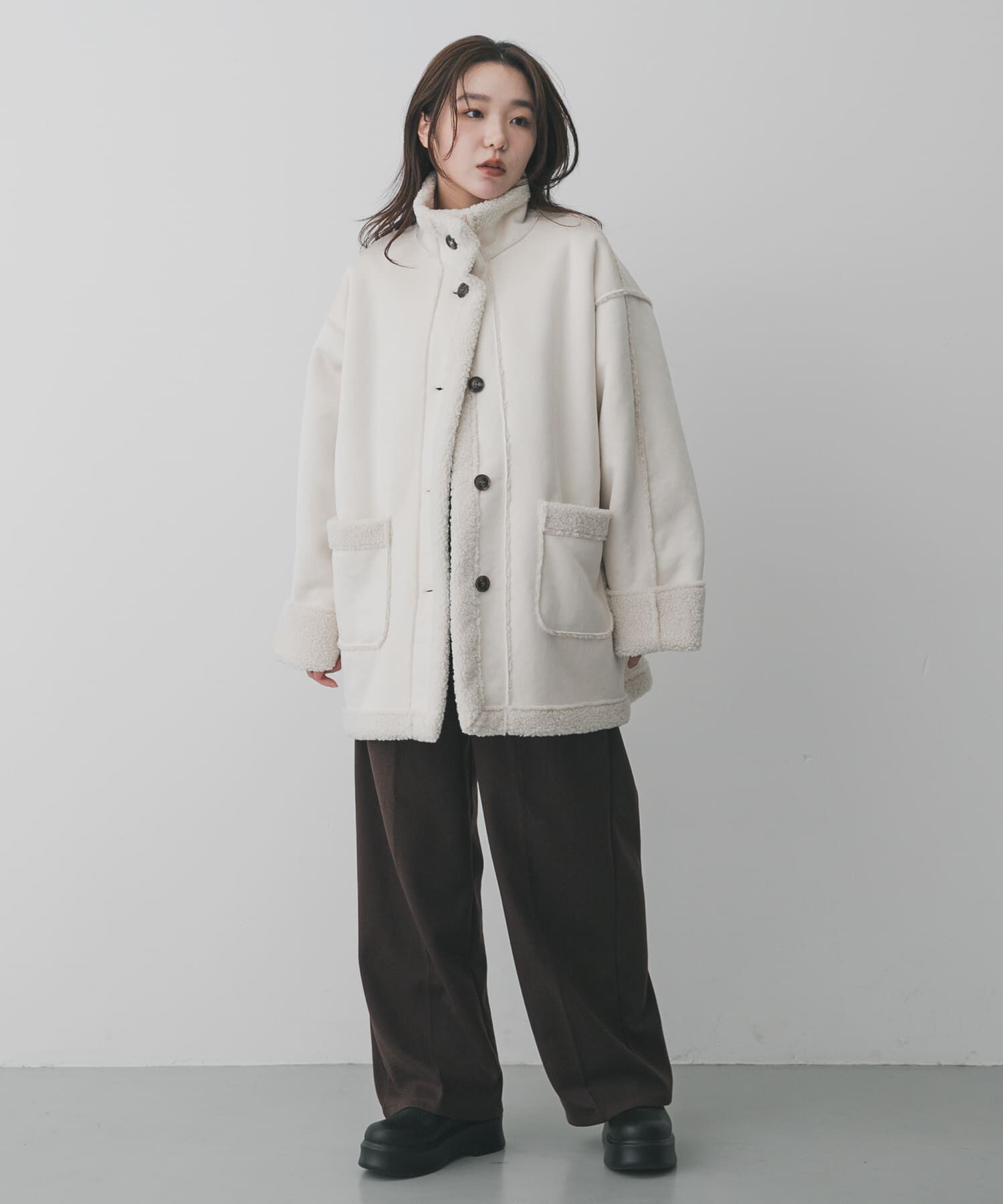 SENSE OF PLACE by URBAN RESEARCH「フェイクムートンスタンドジャケット」|その他|