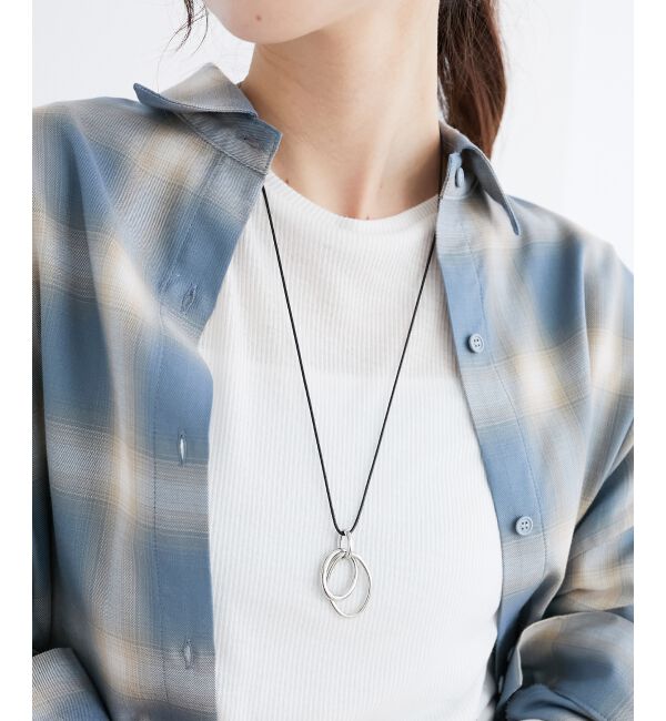 le.coeur blanc「ダブルサークルモチーフコードネックレス」|ネックレス|シルバー