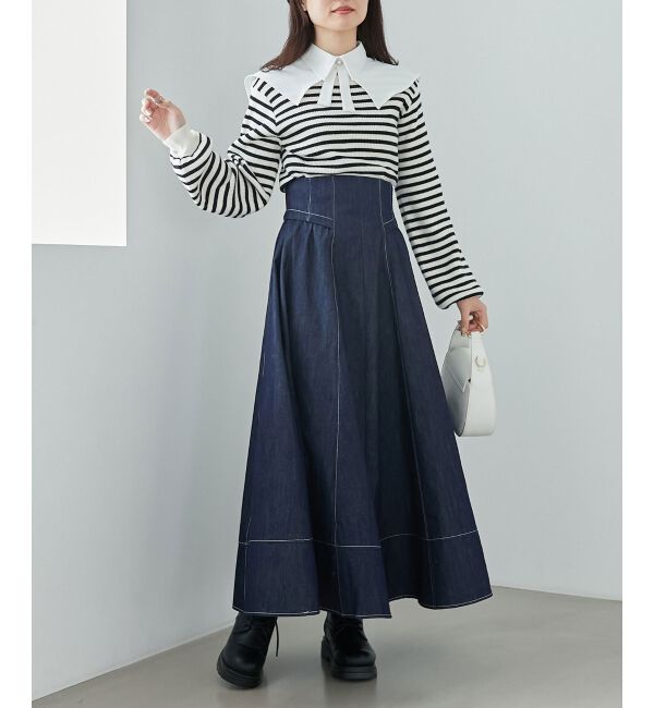 MAJESTICLEGON「ステッチフレアスカート」|フレア|