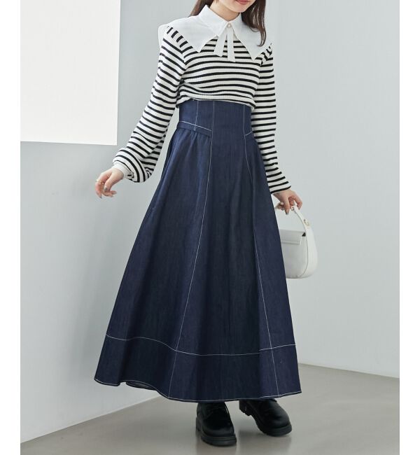 MAJESTICLEGON「ステッチフレアスカート」|フレア|