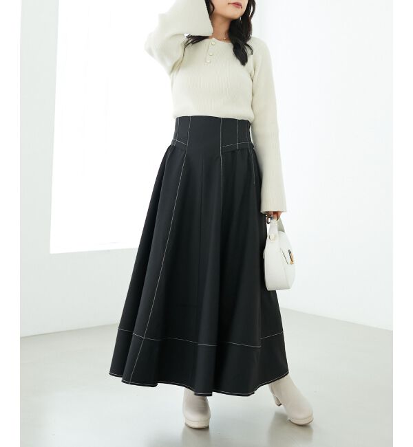 MAJESTICLEGON「ステッチフレアスカート」|フレア|