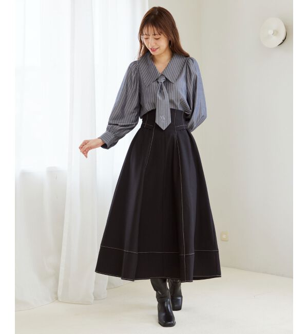 MAJESTICLEGON「ステッチフレアスカート」|フレア|